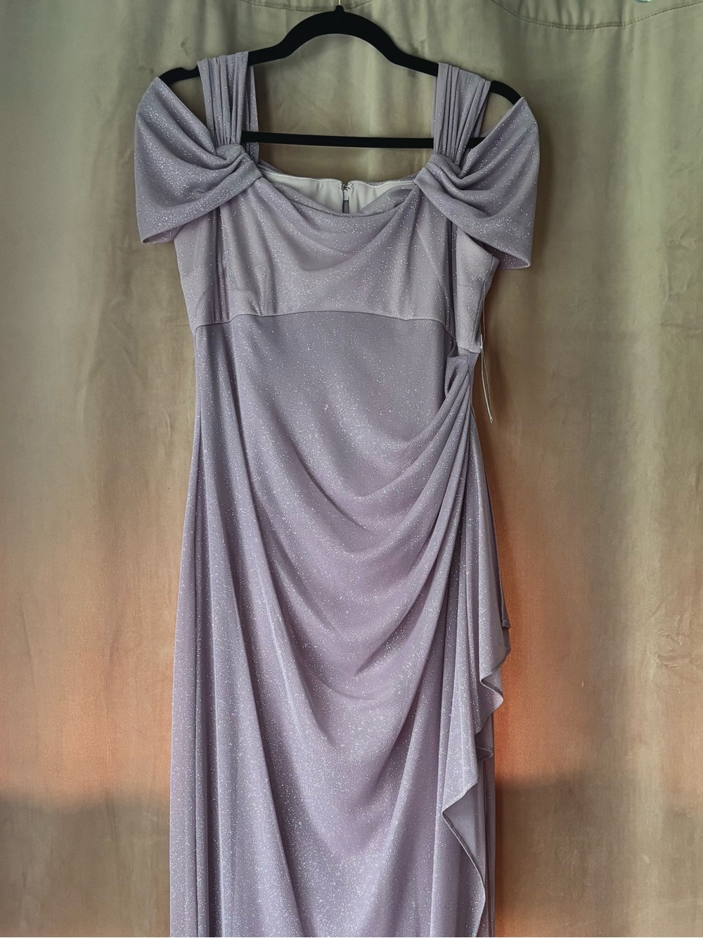 Alex Evenings Lilac Draped Evening Dress